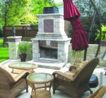 Backyard Setting with Fireplace