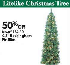 50% Off 6.5' Rockingham Fir Slim Tree