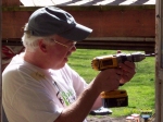 Drilling into a beam