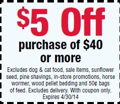 $5 Off Your Purchase of $40 or more