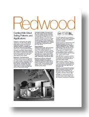 Redwood Siding Patterns & Applications