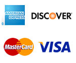 American Express, Mastercard, Visa, Discover