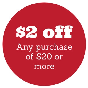 $2 off When You Spend $20 or More