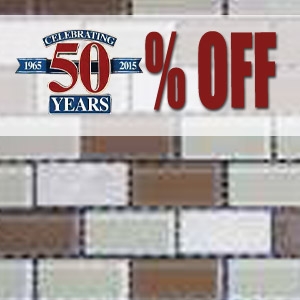 50% Off Dark & Tan Natural Stone & Glass Mosaics