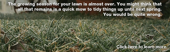 The growing season for your lawn is almost over