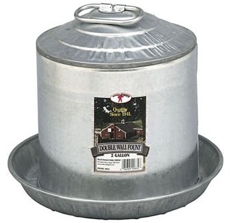 Galvanized Poultry Waterer - 2 Gal - $19.99