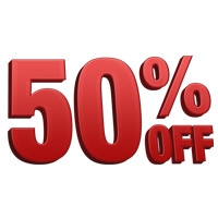 50% Off Select Merchandise 