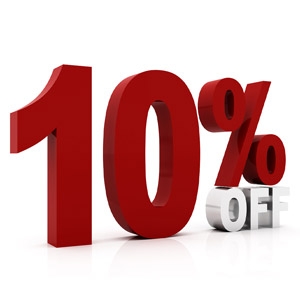 10% off any Nail or Screw in Stock