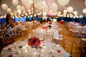 Lanterns wedding tent