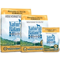 28lb Natural Balance Potato & Duck Now $42.99